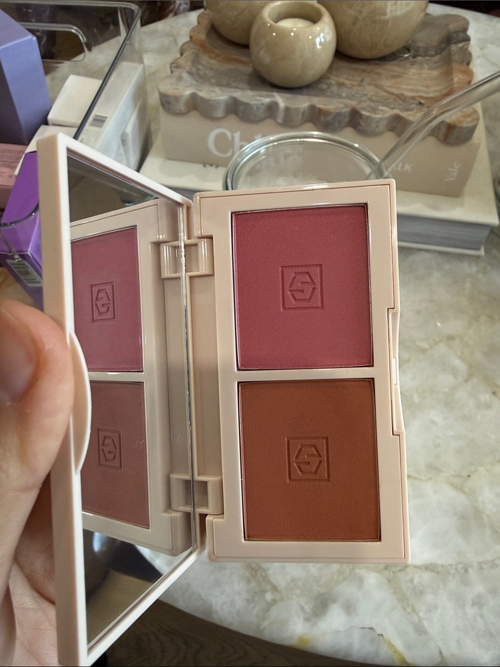 jouer Cream Blush Duo — Rose Pink & Warm Terracotta
